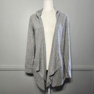 INC | Cozy Grailed Grey Hooded Open Cardigan